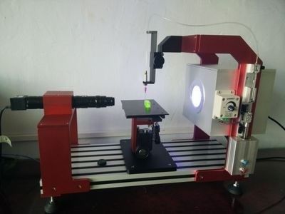 Water Drop Angle test Device, Manual Horizontal Measurement, Automatic Width and Height Measurement Method