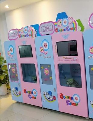 Coin Operated Automatic Cotton Candy Vending Machine Intelligent With Touch Screen
