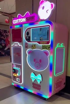 Coin Operated Automatic Cotton Candy Vending Machine Intelligent With Touch Screen
