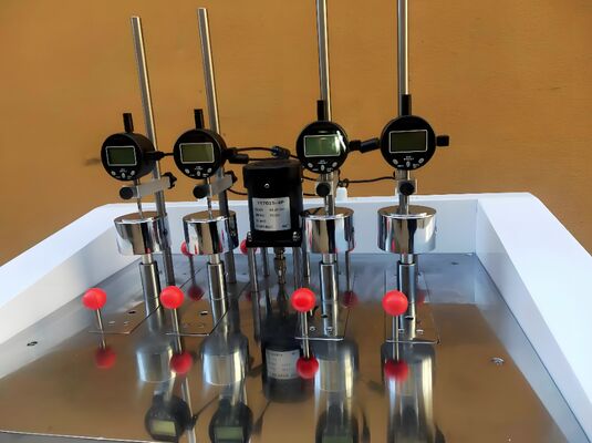 Heat Distortion and Vicat Softening Point Temperature Tester，Complies with the requirements of standards such as GB/T8802-2001, 1SO2570 rigid polyethylene (PVC)ECT