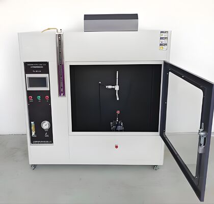 Conveyor Belt Vertical Burning Testing Machine Uses A Small-Scale Flame (Gas Blowtorch/Alcohol Blowtorch) Test Method To Evaluate The Response Of Conveyor Belts In Fires