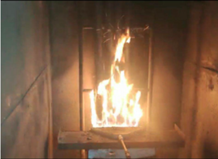 Wire and cable bundle combustion and heat release testing device EN50399