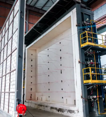 Mid-Scale Laboratory Fire Furnace Used to Conduct Fire Endurance Tests on Construction Components and Building Assemblies